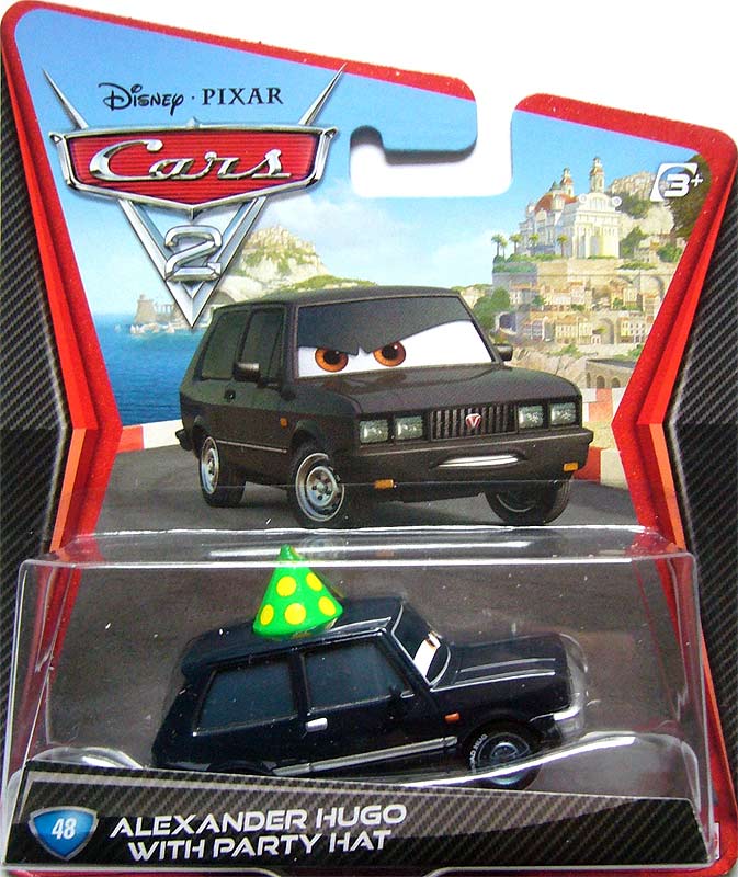 Alexander Hugo with party hat packaging