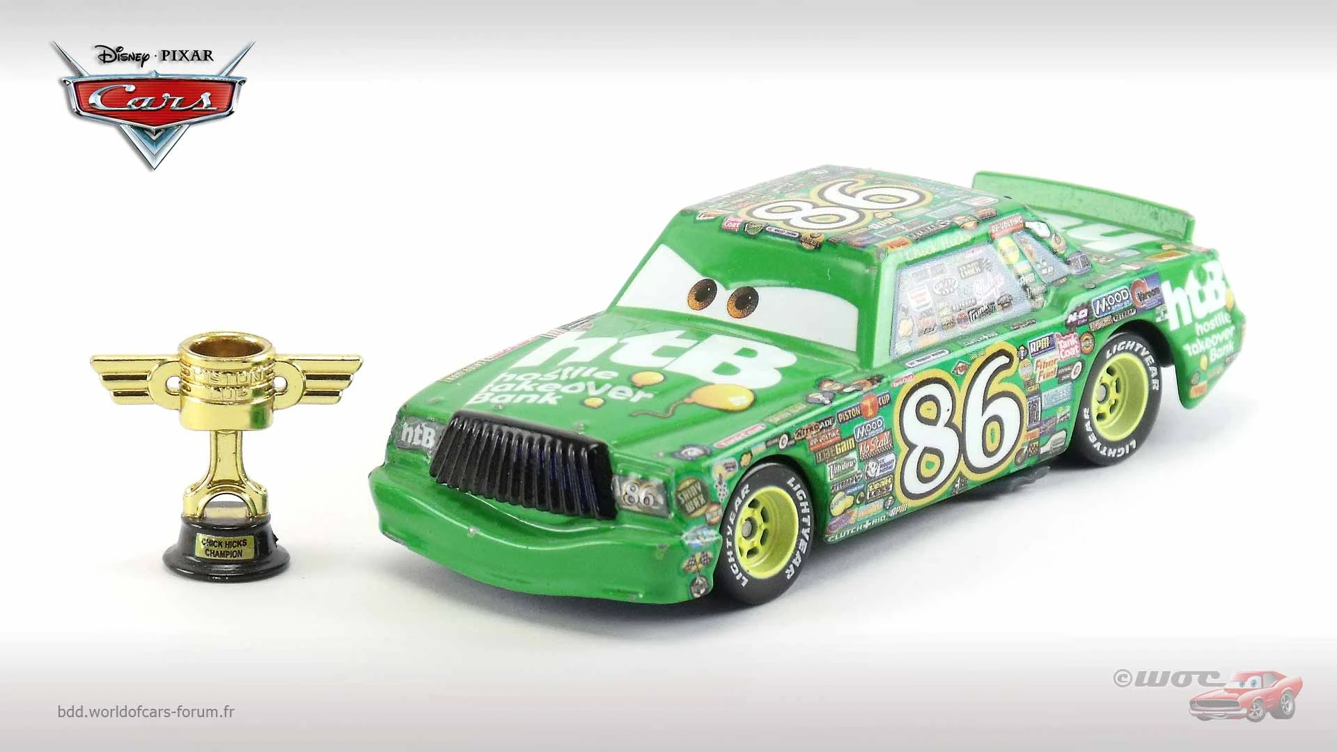 Chick Hicks with Piston Cup (Chase) die-cast