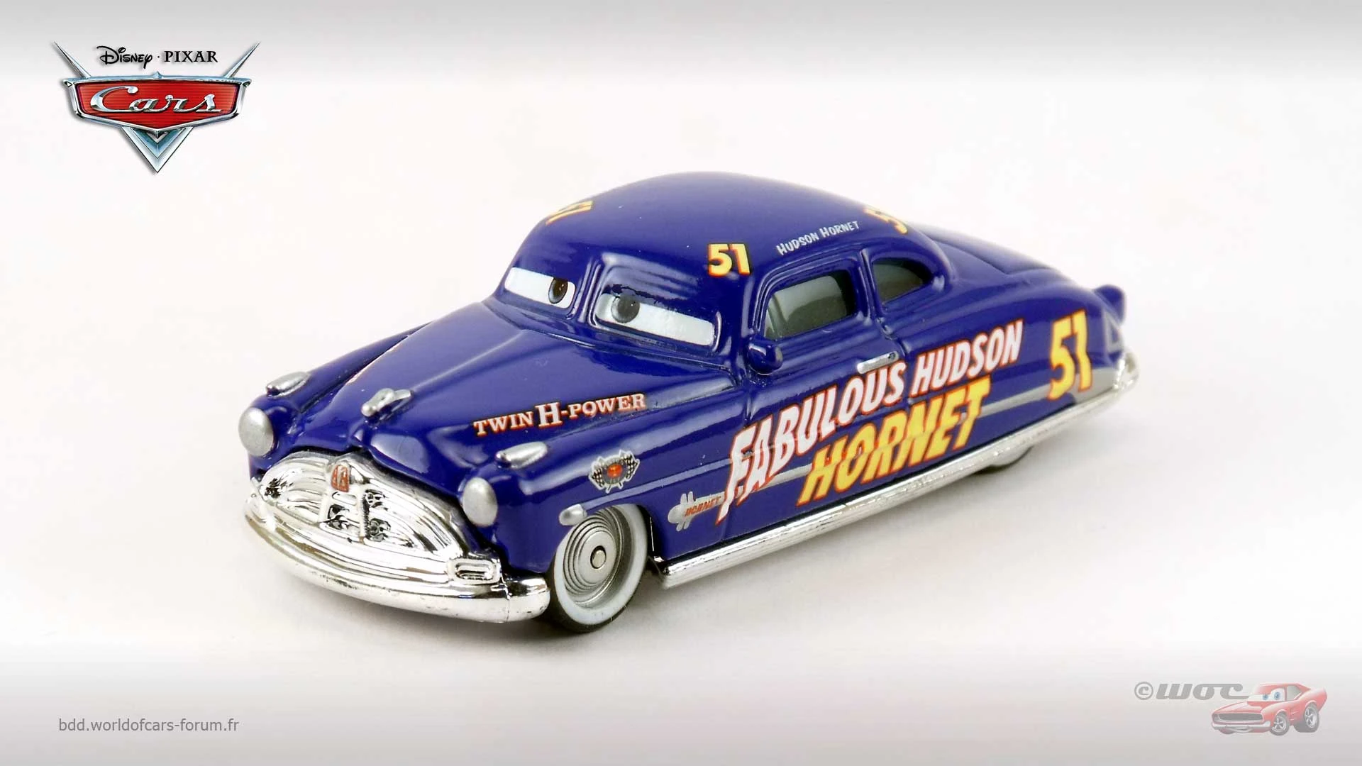 Fabulous Hudson Hornet (silver rims) die-cast