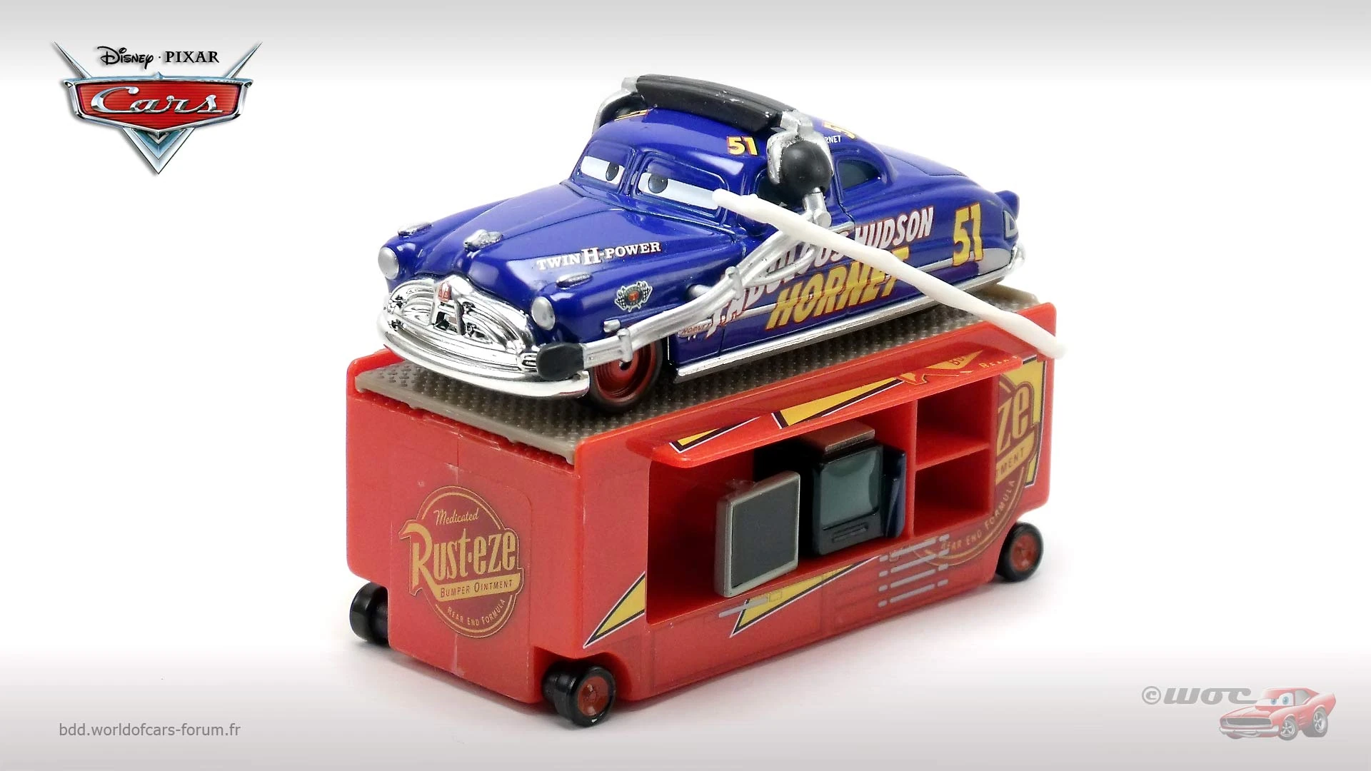 Fabulous Hudson Hornet with Stand die-cast